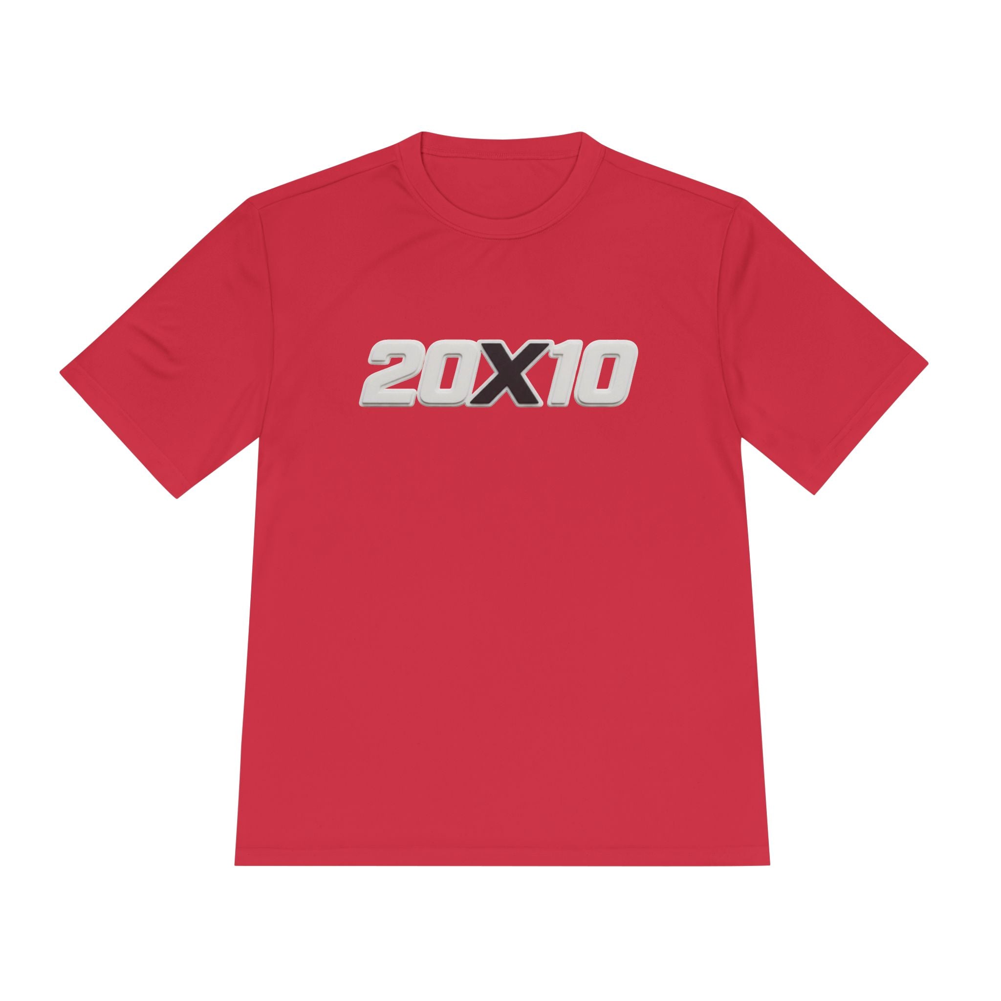 20X10 Athletic Tee — Metallic Logo Moisture-Wicking Shirt