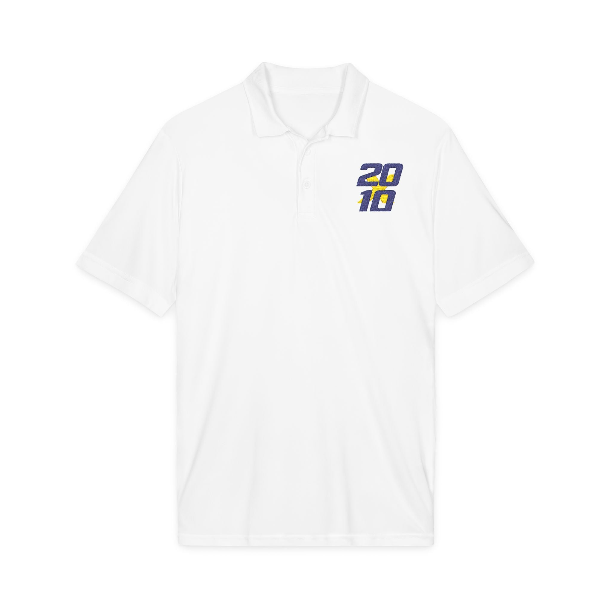 20X10 Polo Shirt — Retro Stacked Logo Embroidered Performance Polo