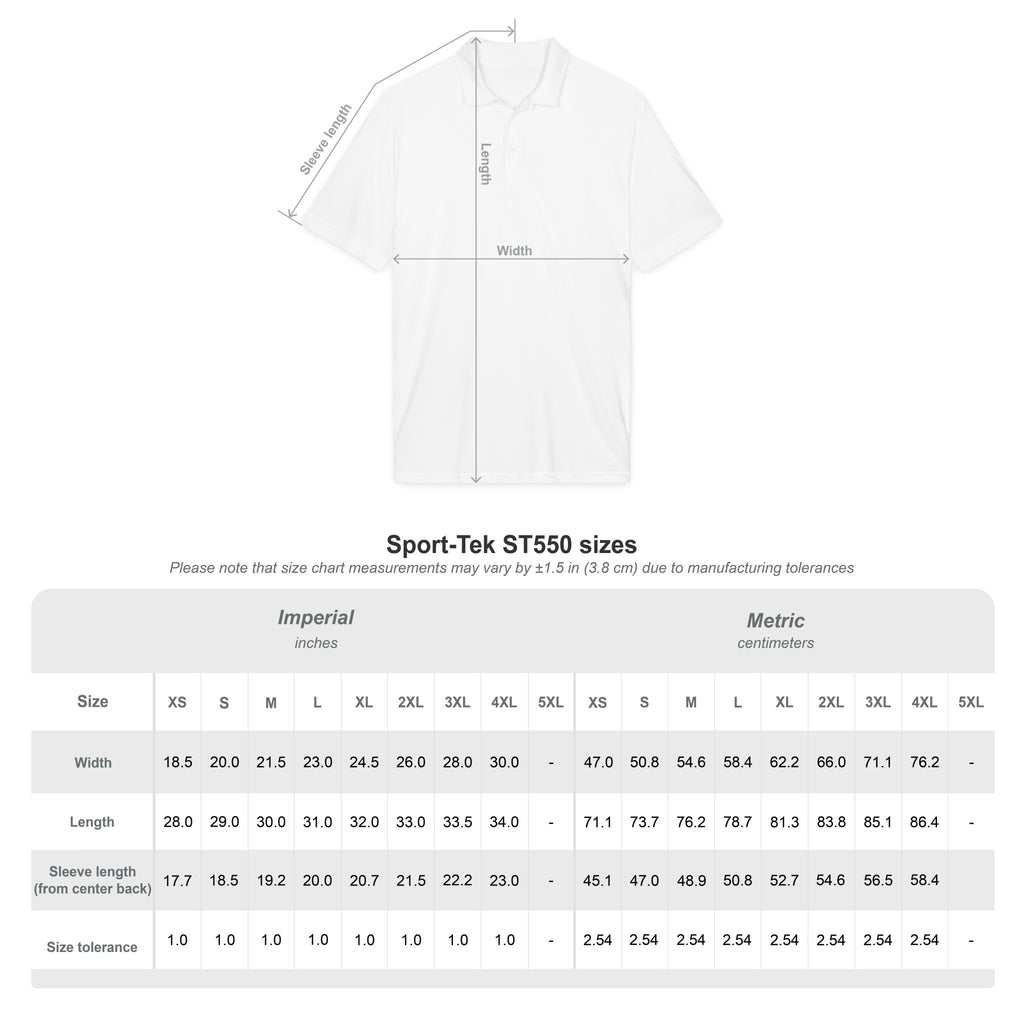 20X10 Polo Shirt — Retro Stacked Logo Embroidered Performance Polo