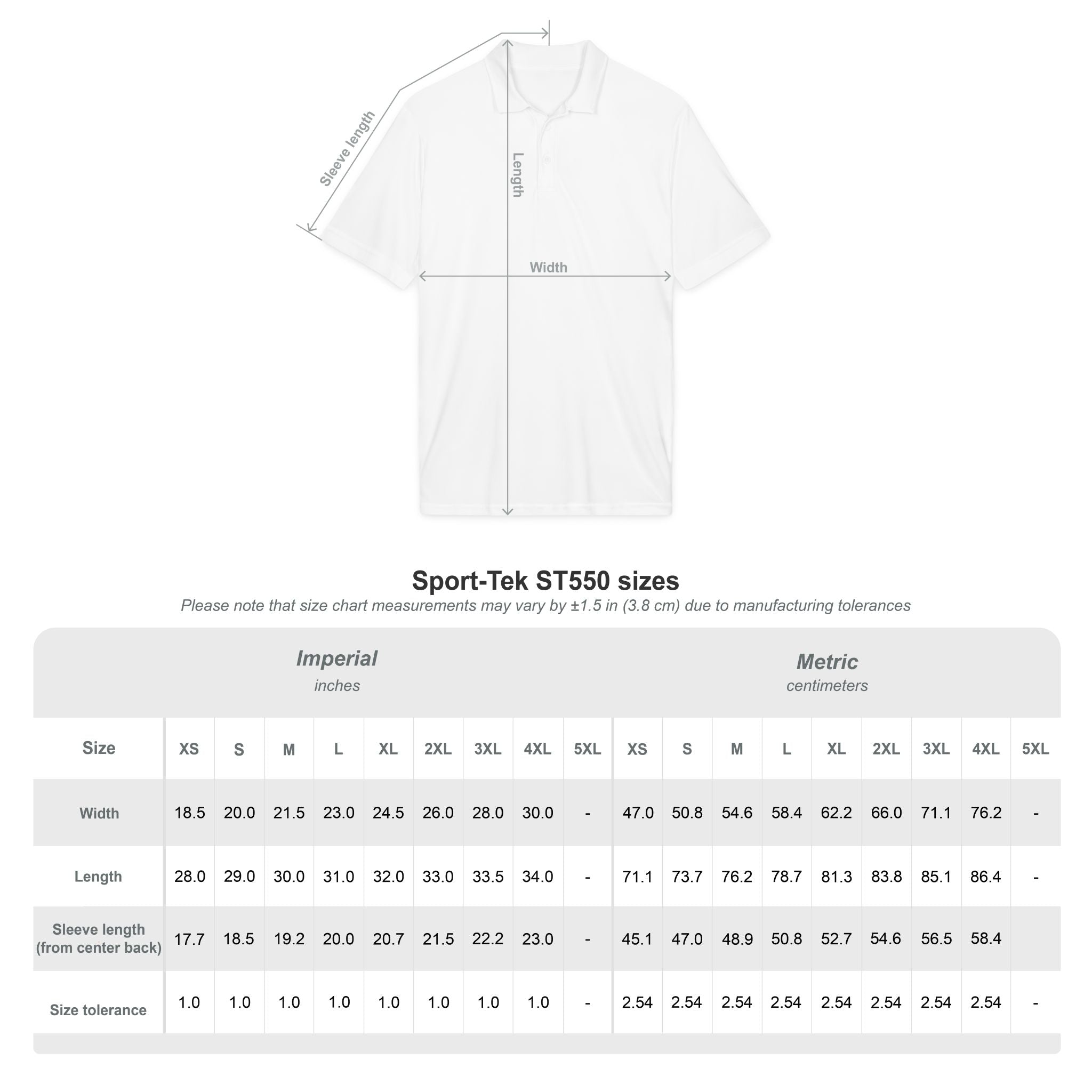 20X10 Polo Shirt — Retro Stacked Logo Embroidered Performance Polo