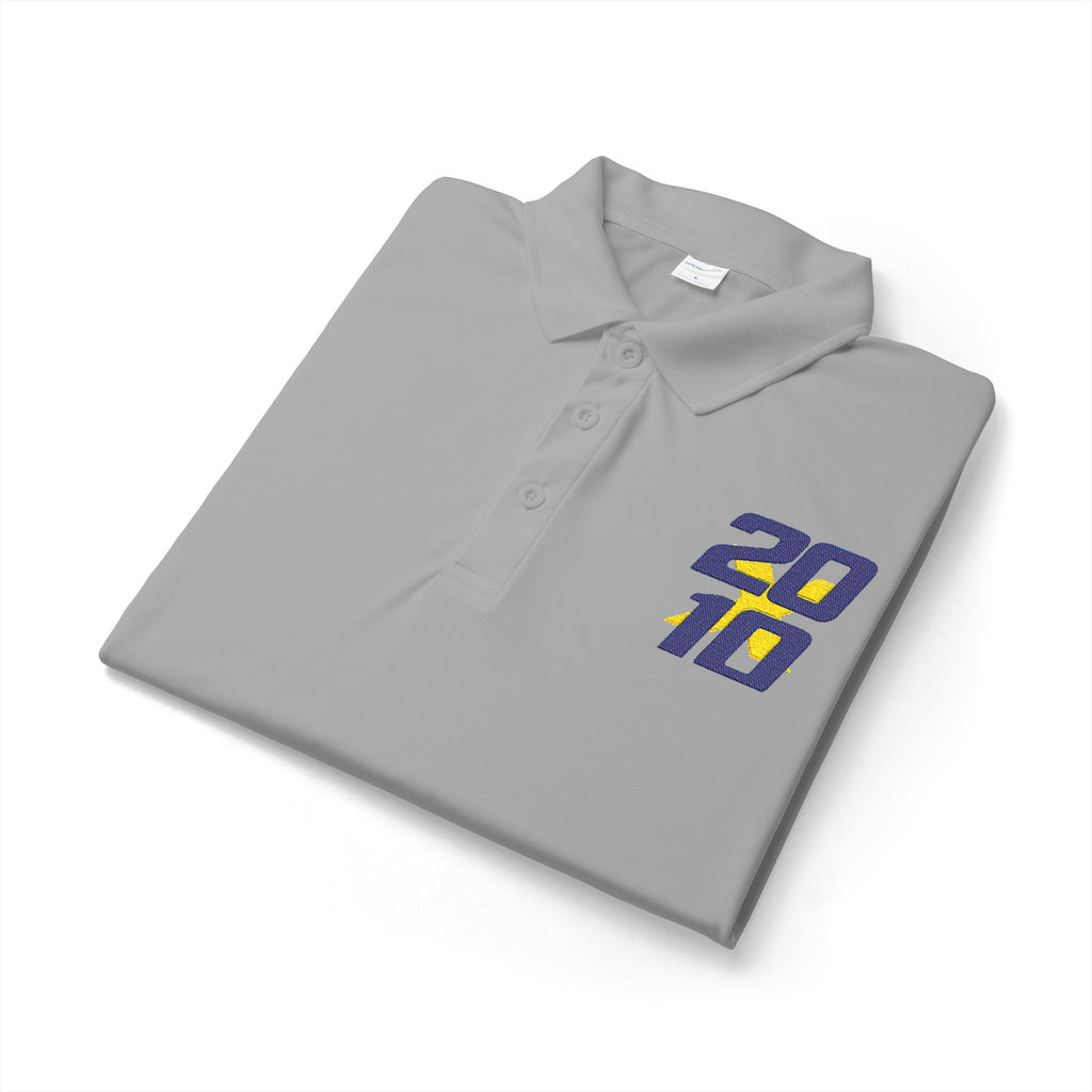 20X10 Polo Shirt — Retro Stacked Logo Embroidered Performance Polo