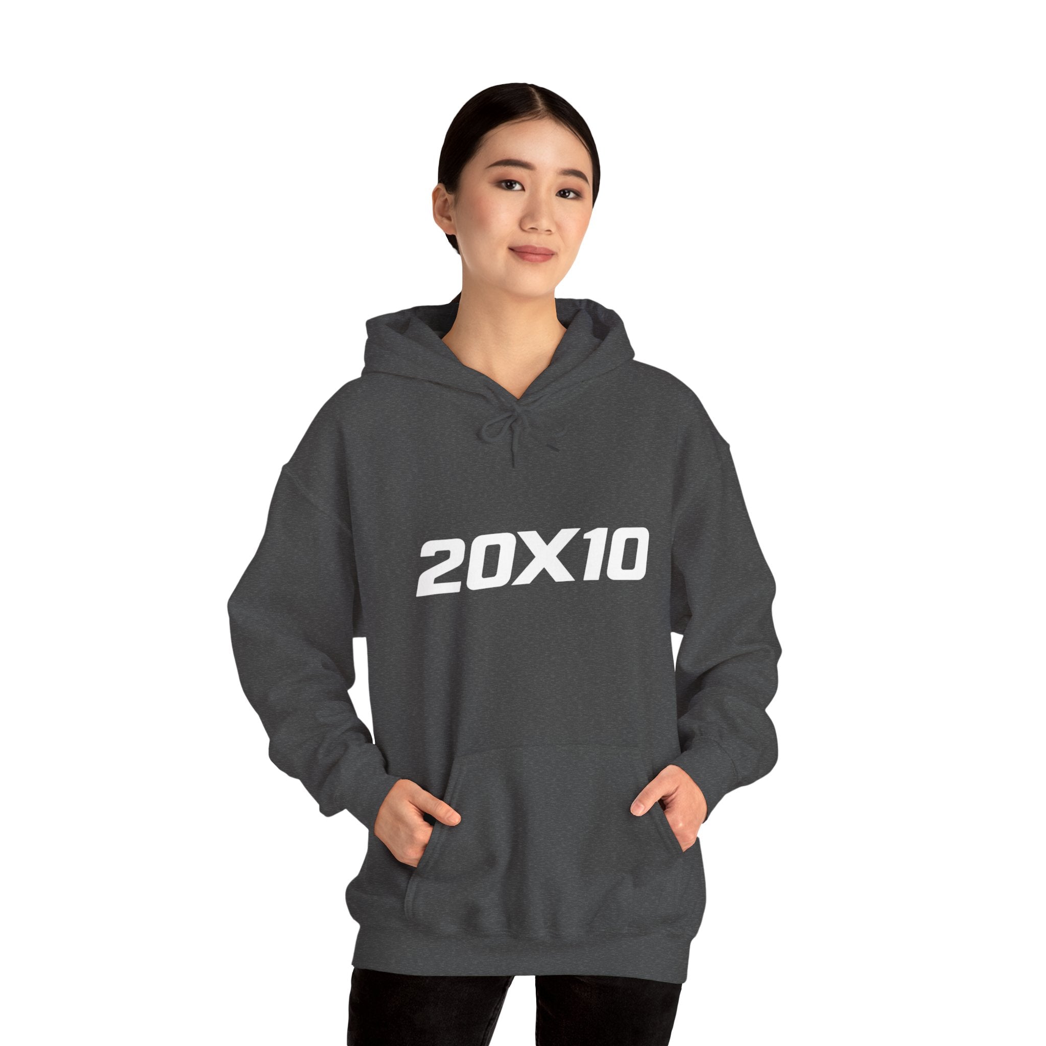 20X10 Hoodie — Minimalist Numeric Graphic Pullover