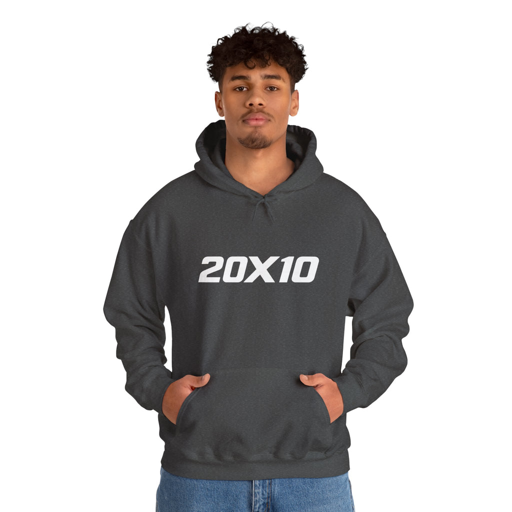 20X10 Hoodie — Minimalist Numeric Graphic Pullover