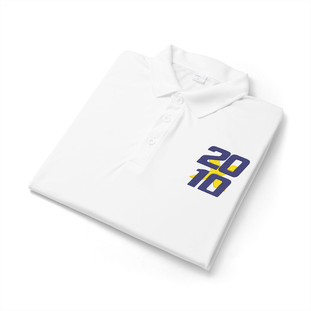 20X10 Polo Shirt — Retro Stacked Logo Embroidered Performance Polo