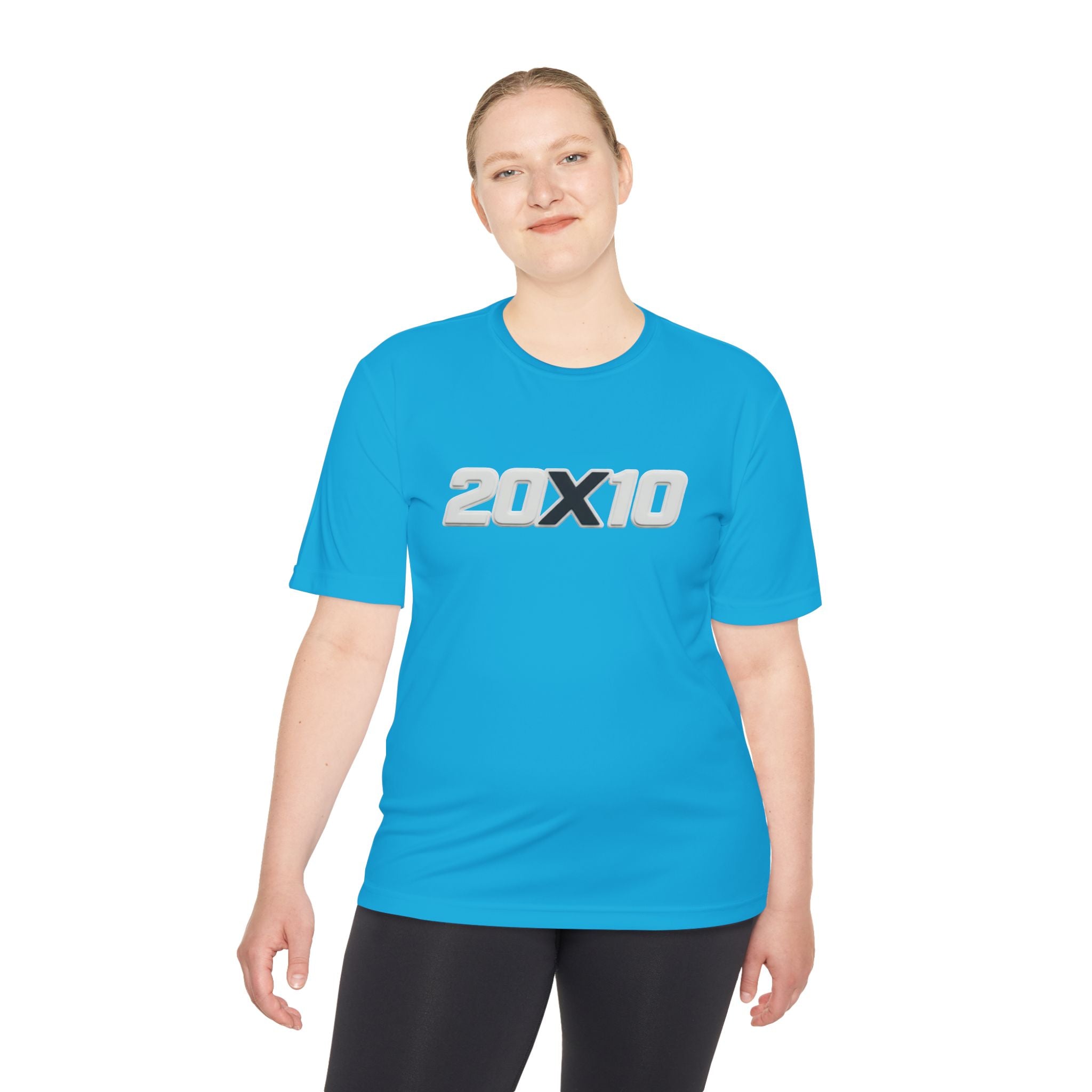20X10 Athletic Tee — Metallic Logo Moisture-Wicking Shirt