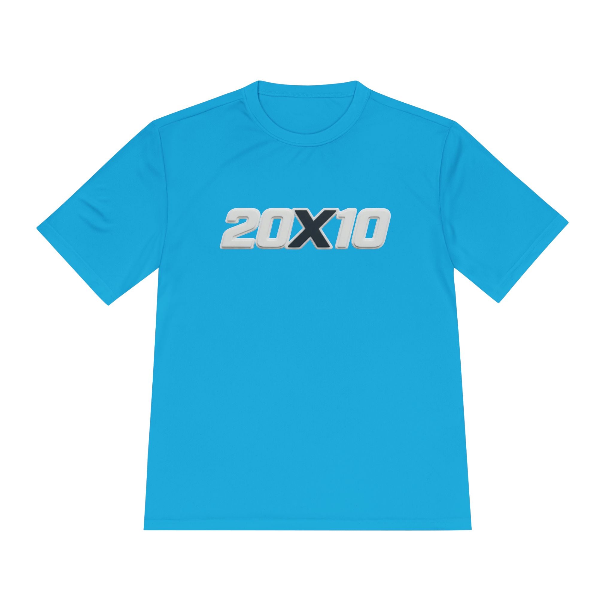 20X10 Athletic Tee — Metallic Logo Moisture-Wicking Shirt