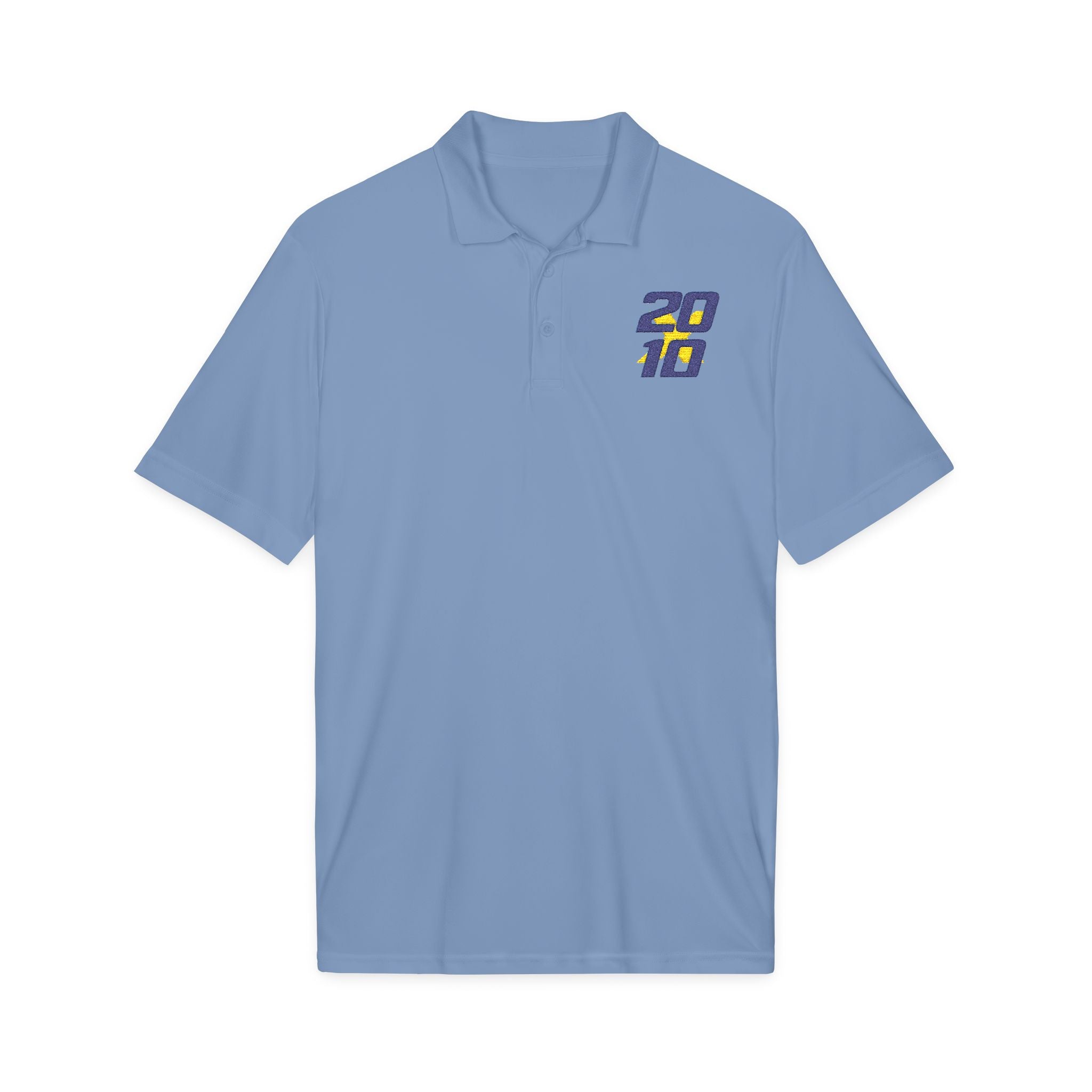 20X10 Polo Shirt — Retro Stacked Logo Embroidered Performance Polo
