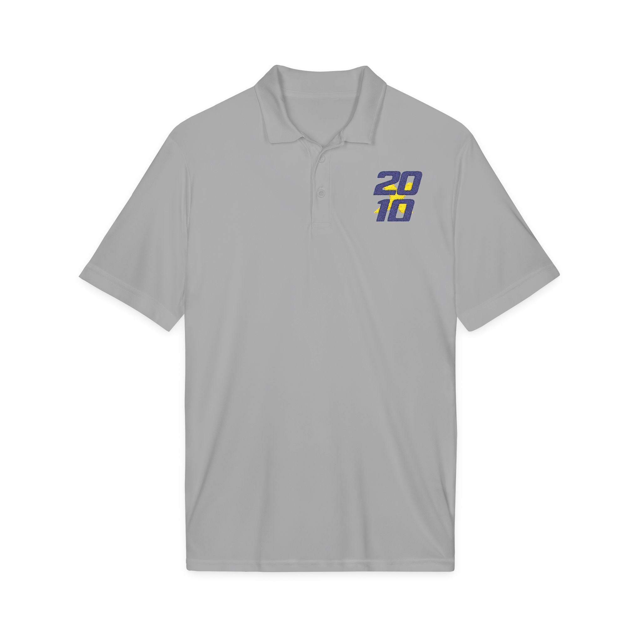 20X10 Polo Shirt — Retro Stacked Logo Embroidered Performance Polo